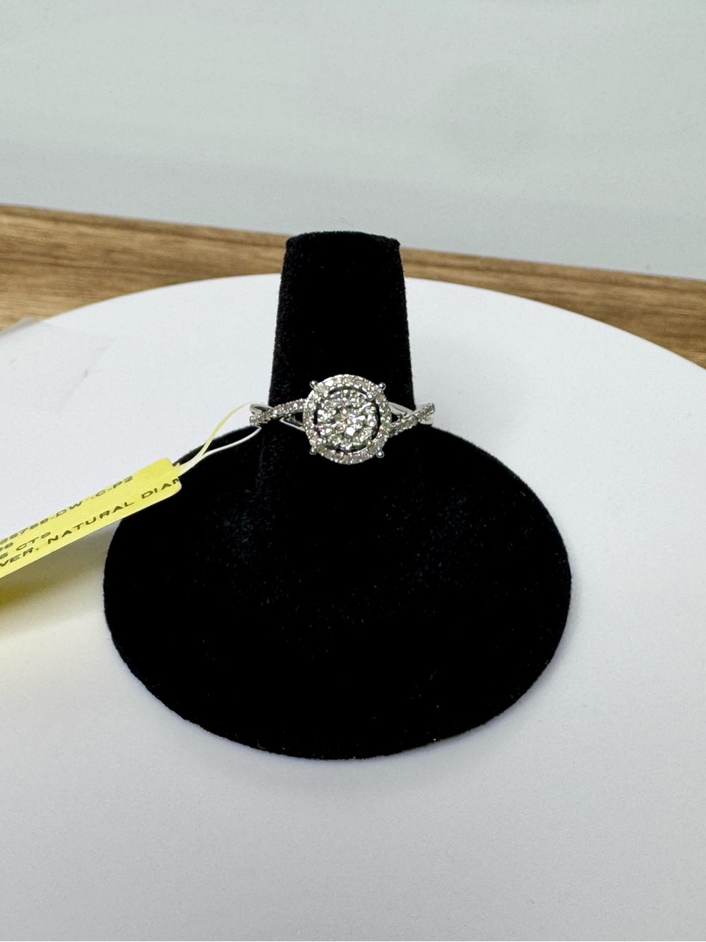 Halo Cluster Natural Diamond Engagement Ring - Women's Jewelry Ring - Picture 3 of 12